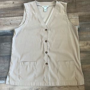 Orvis Womens XL Tan Suede Vest